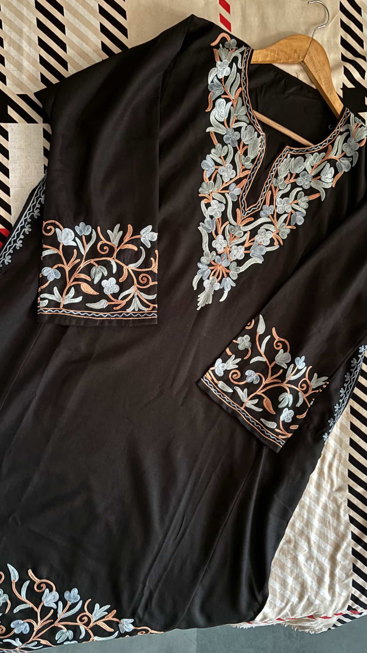 Gul | Black Cotton Pheran | (Copy)