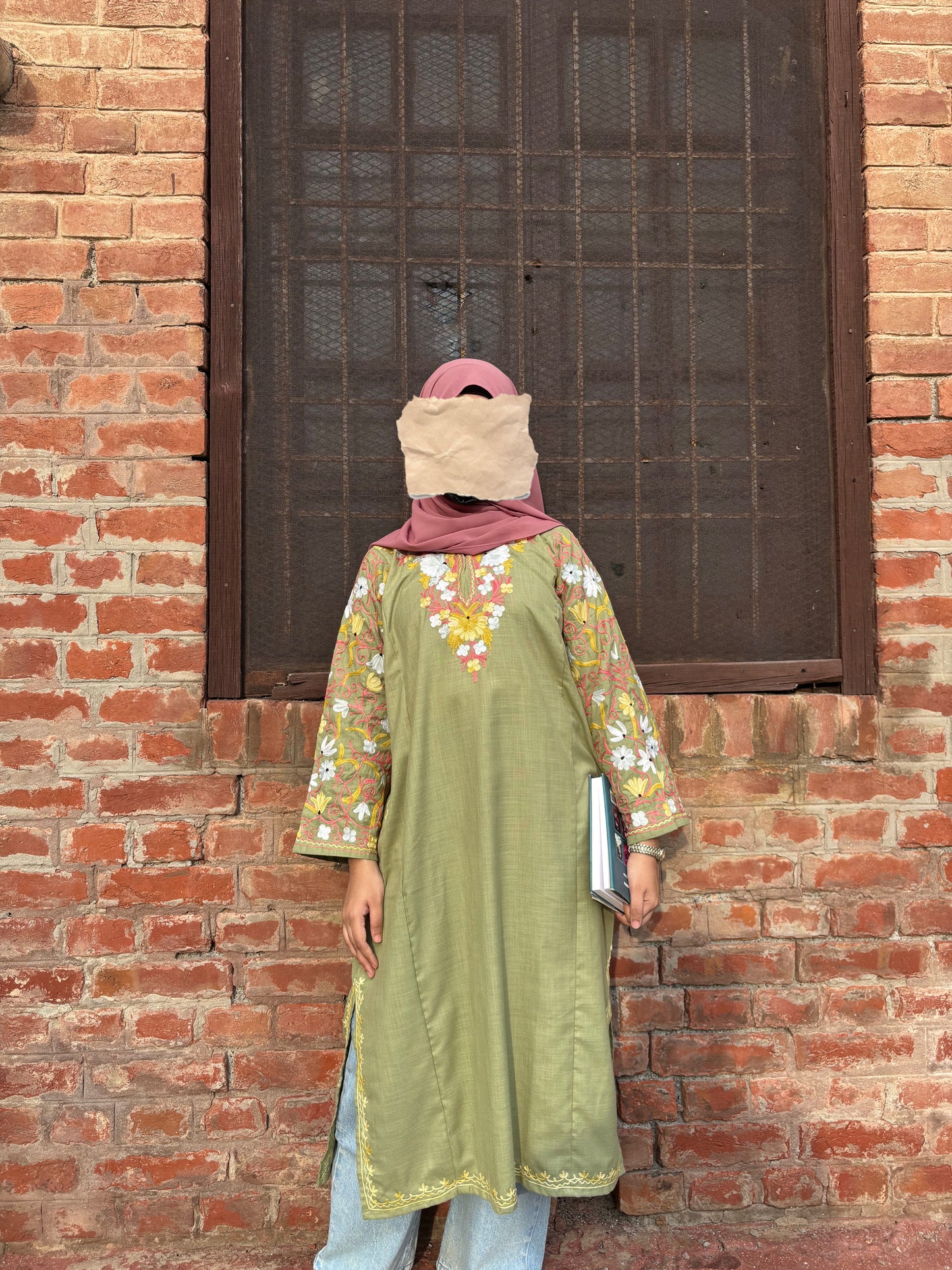 Hoor | Green Cotton Pheran |