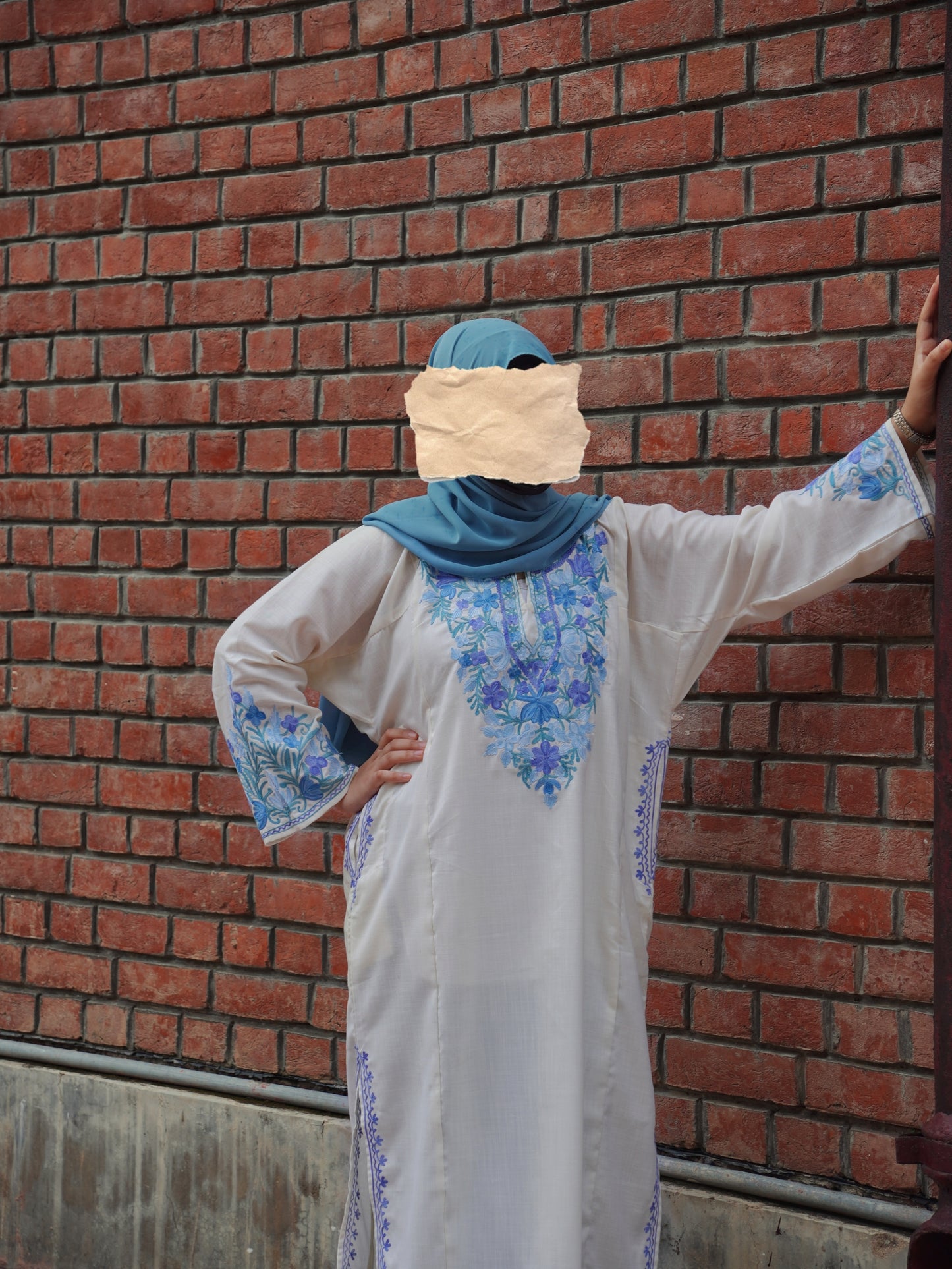 Heer | Off White Cotton Pheran |