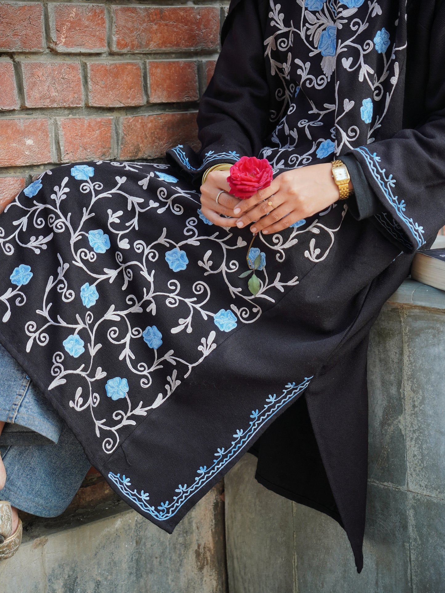 Gul - Black - Woolen Pheran