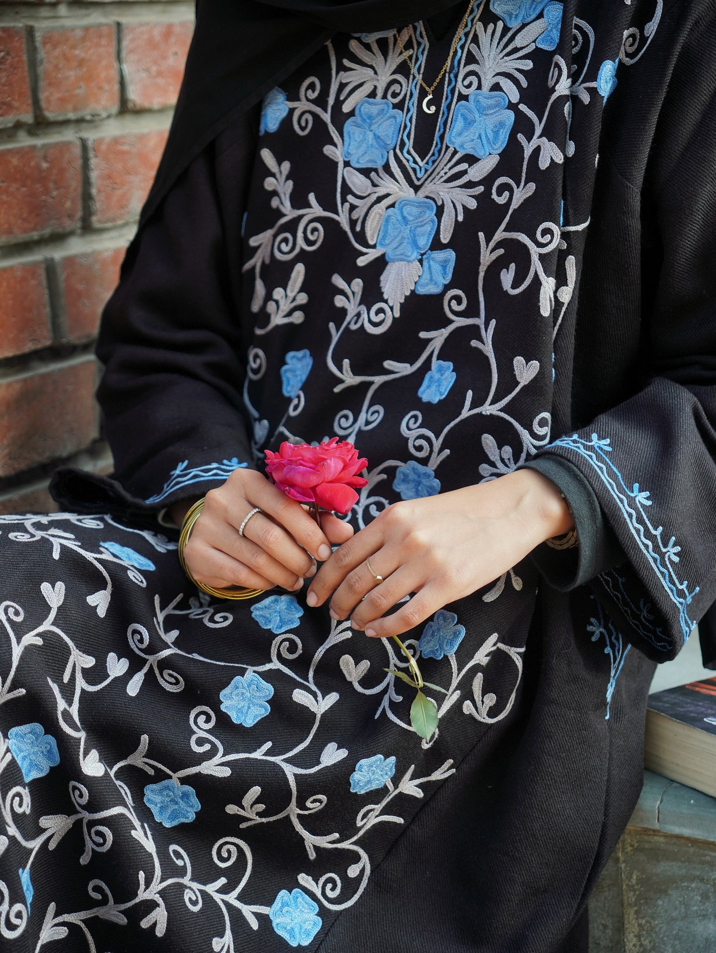 Gul - Black - Woolen Pheran