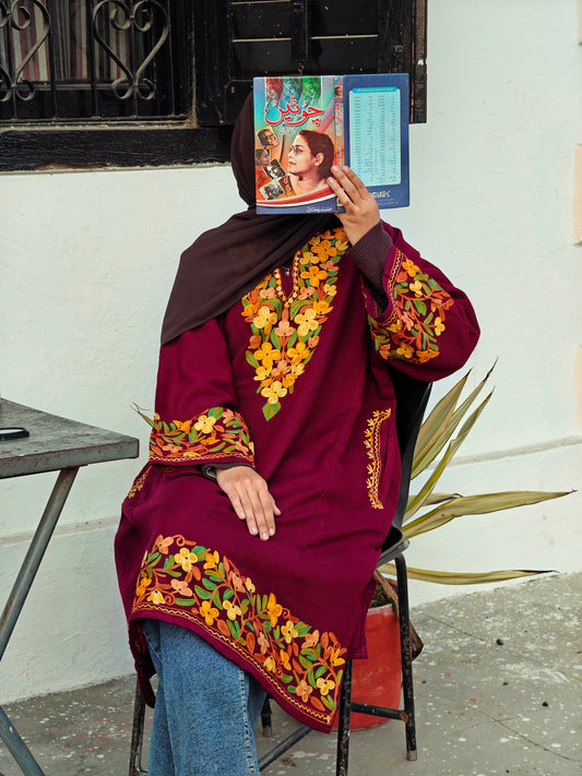 Gul - Maroon - Woolen Pheran