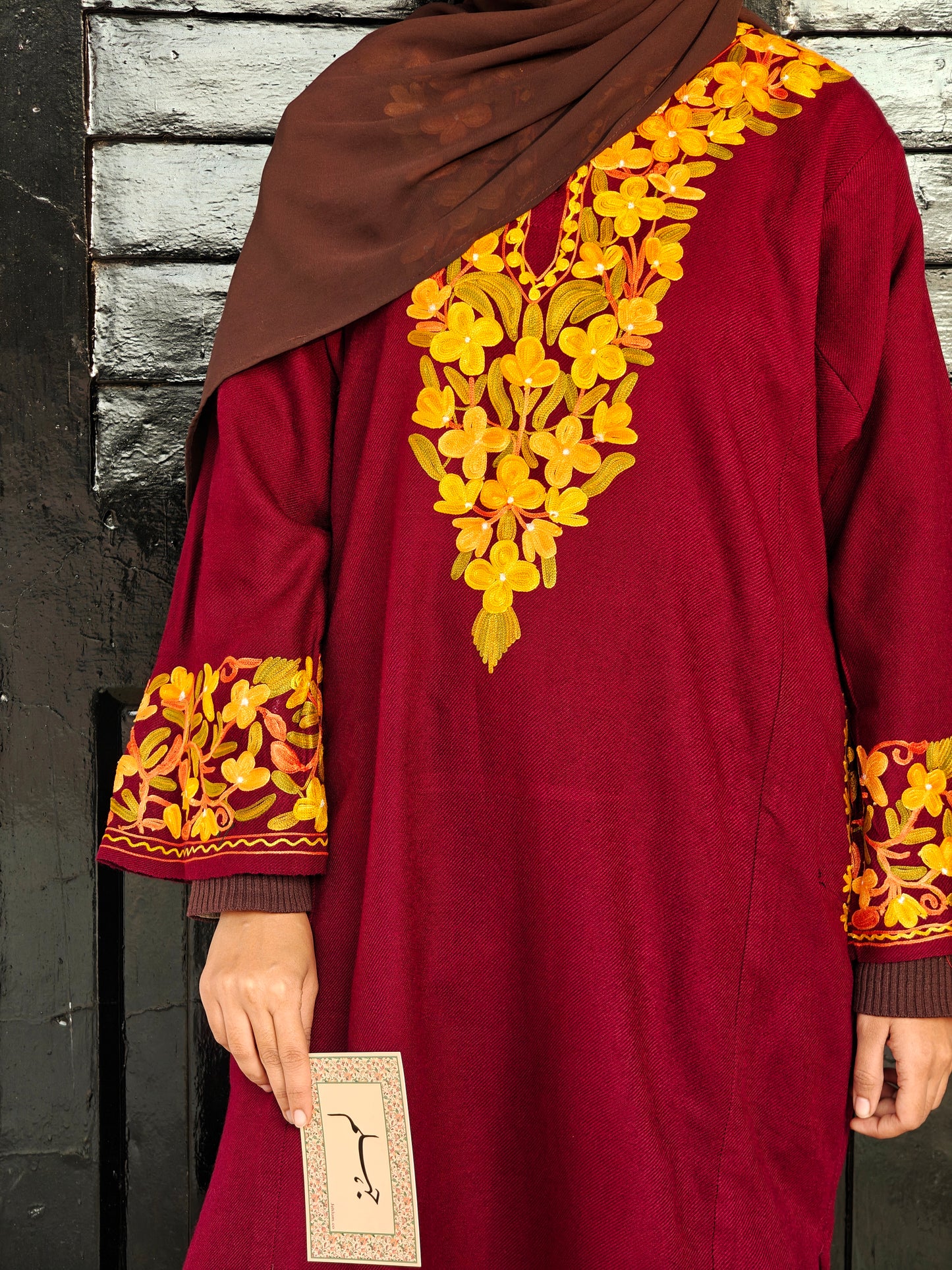 Gul - Maroon - Woolen Pheran