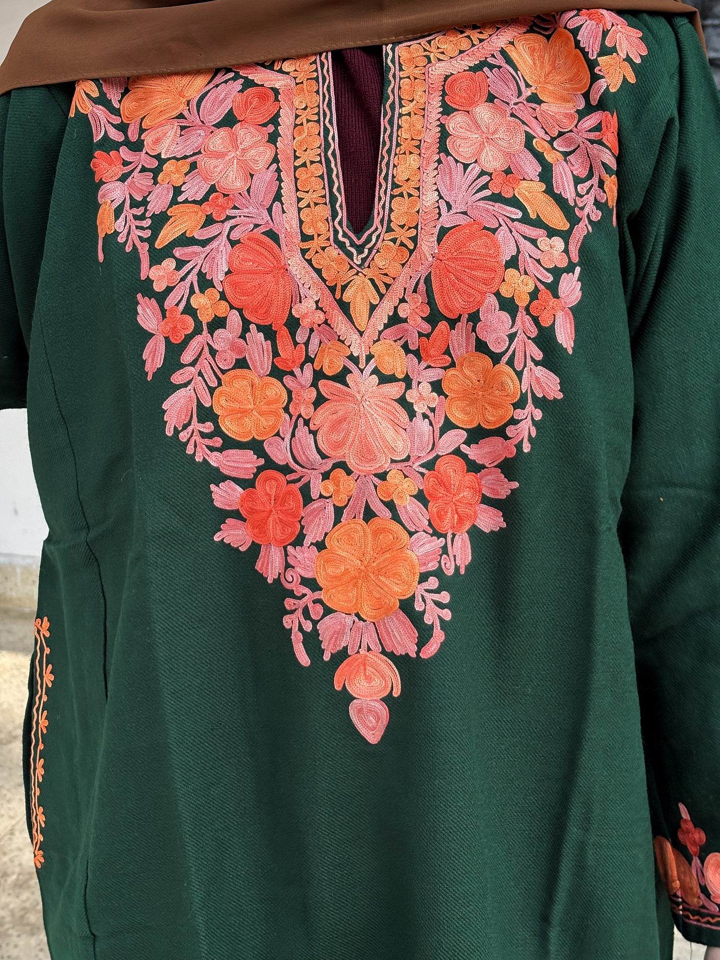 Heer - Green - Woolen Pheran