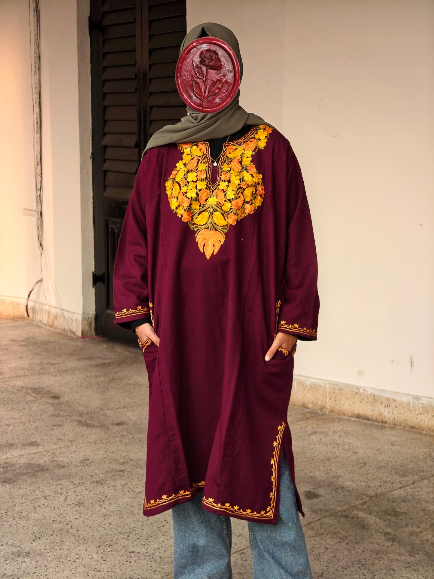 Posh - Wine - Woolen Pheran