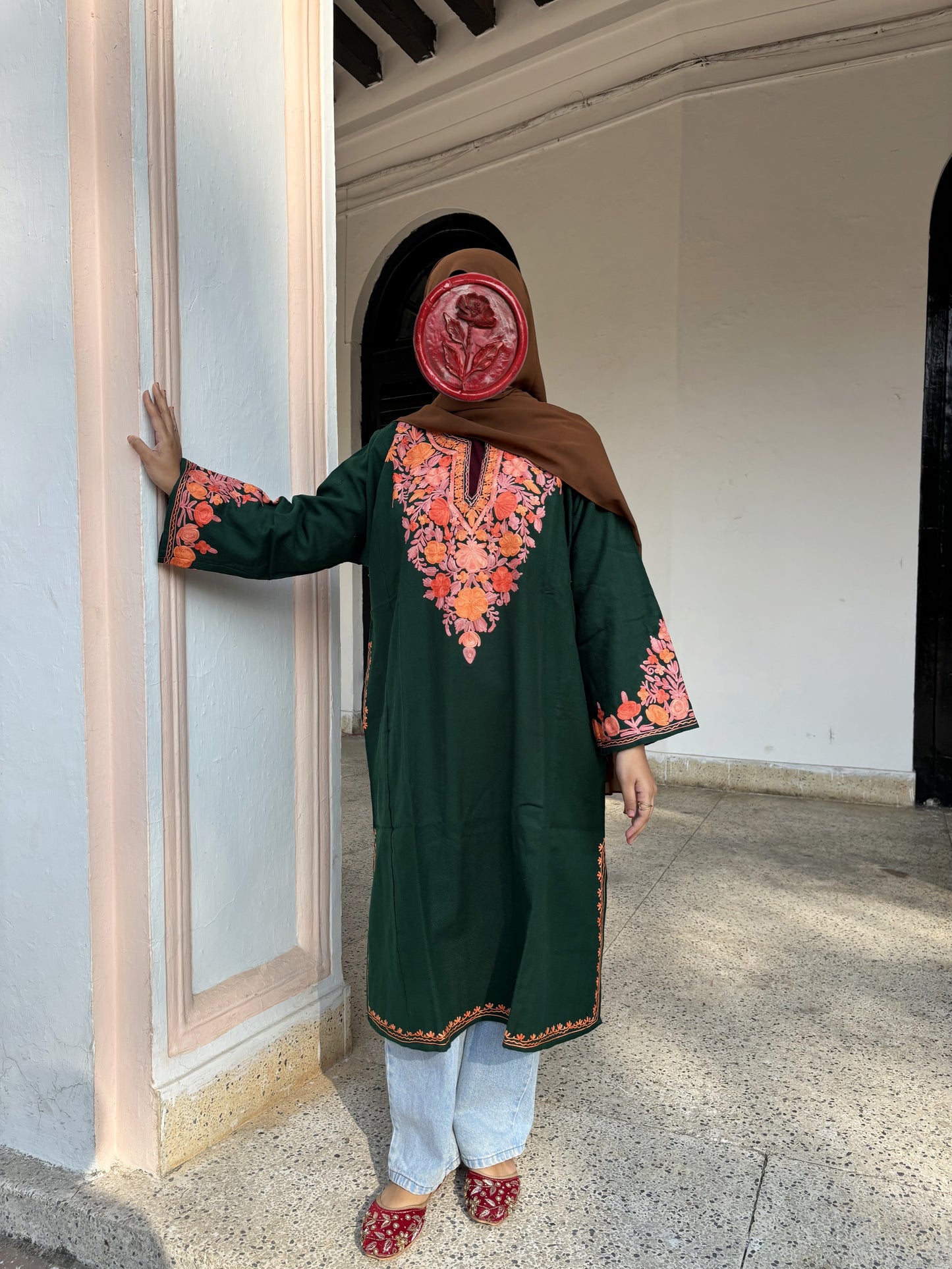 Heer - Green - Woolen Pheran