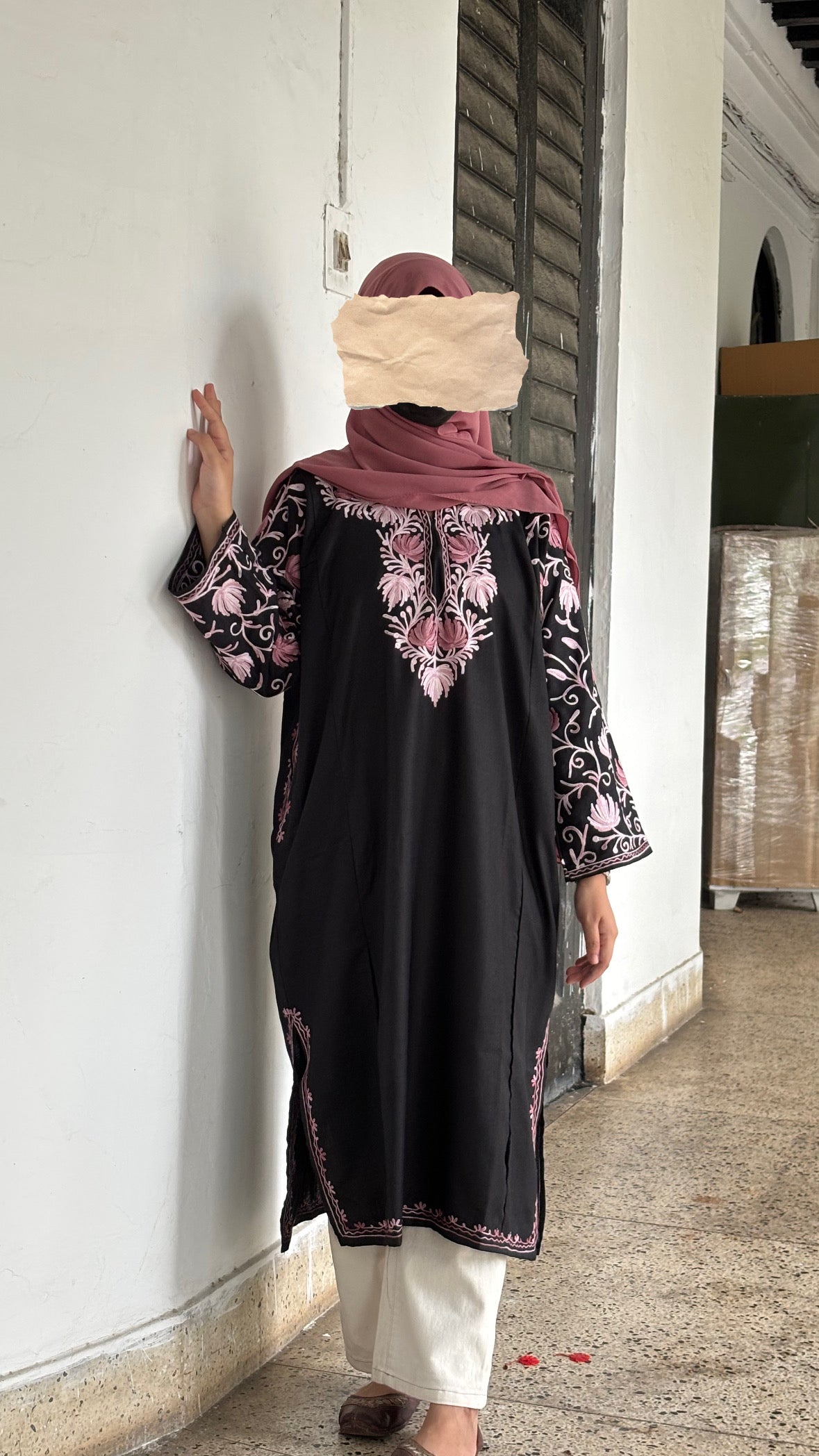 Posh | Black Cotton Pheran |