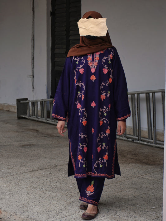 Seher - Navy blue pheran set