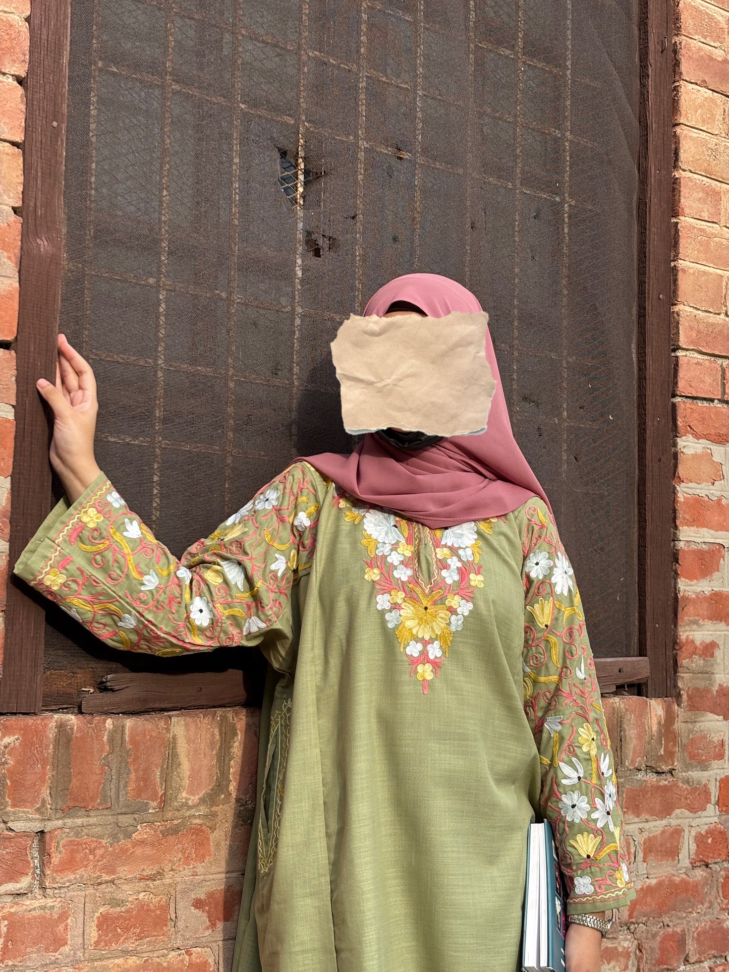 Hoor | Green Cotton Pheran |