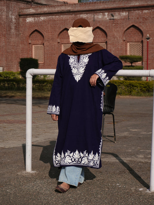 Noor - Navy Blue pheran