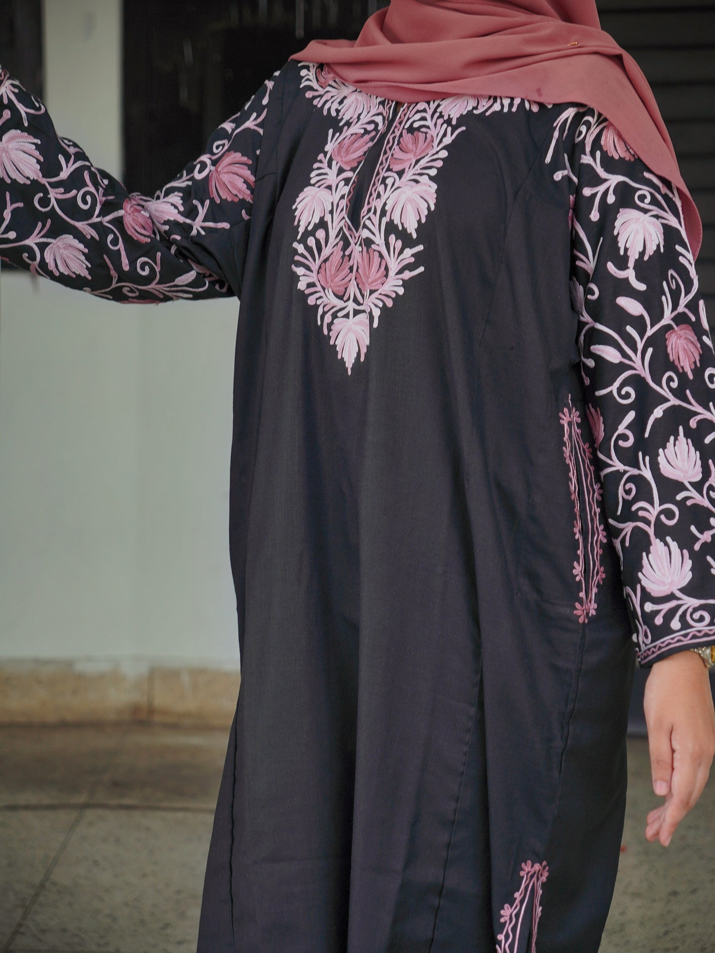 Posh | Black Cotton Pheran |