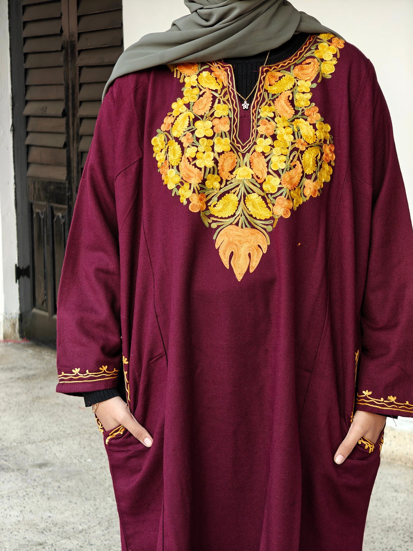 Posh - Wine - Woolen Pheran