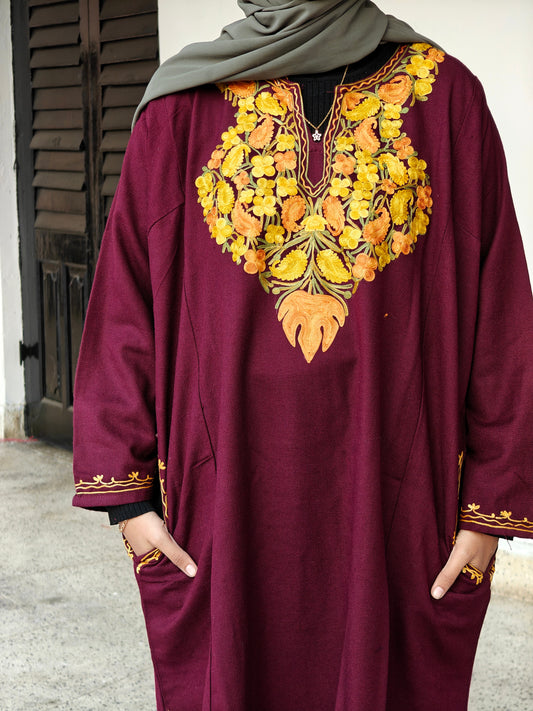 Posh - Wine - Woolen Pheran
